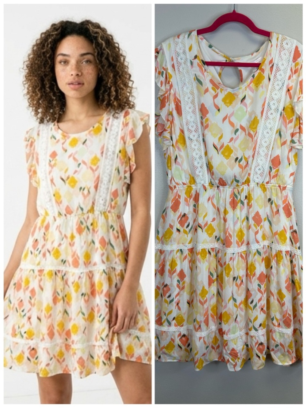 Floral Print NWT Dress Size L Lined Party Event Wedding Spring Summer Feminine